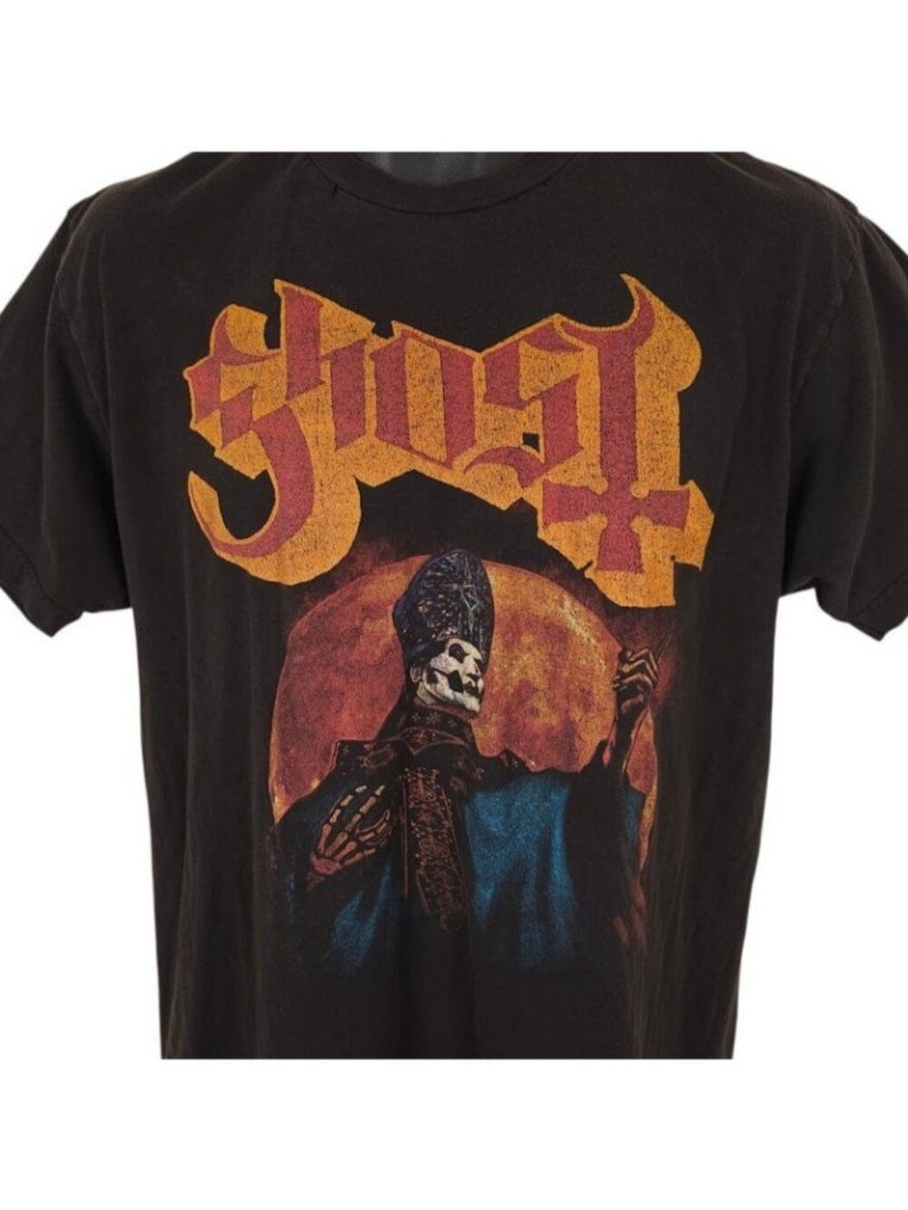 Ghost T Shirt Mens Size Large Black Papa Emeritus IV Frater Imperator